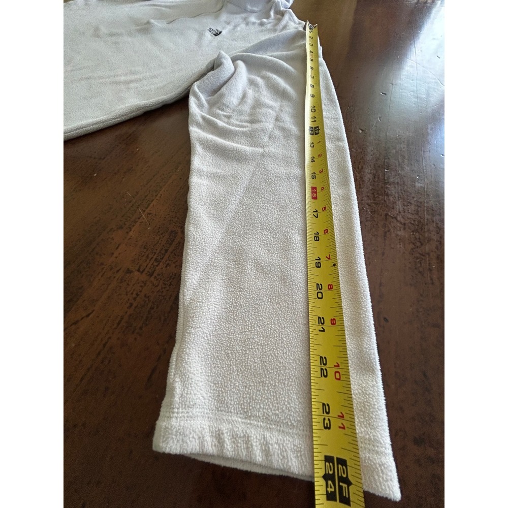 The North Face Mens Fleece 1/4 Zip Pullover Jacket TKA 100 Cream Off-White XL - Picture 4 of 11